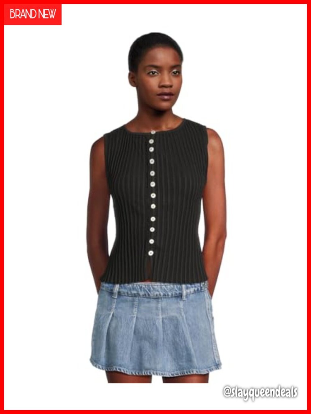 Free People Tilly Vest Ribbed Jersey Tank Top